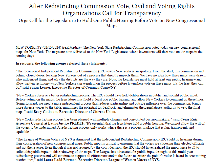 A document with the words after registering commission civil and voting rights organizations.